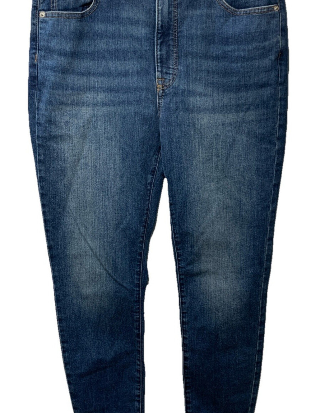 Calvin Klein Women's High Rise Stretch Skinny Long Jean Storm Blue 16/33 27L